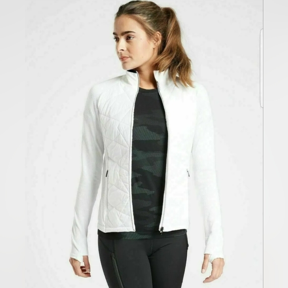 Athleta Flurry Force Insulated PrimaLoft Jacket, White Size XL - Picture 3 of 8